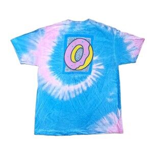Odd Future Pro Tour Donut Logo Pink Blue Tie Dye T-Shirt Tyler The Creator Sz L